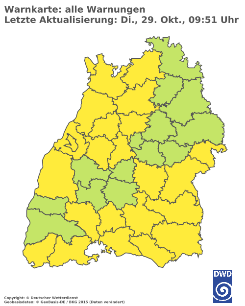 Aktuelle Wetterwarnungen für  Esslingen